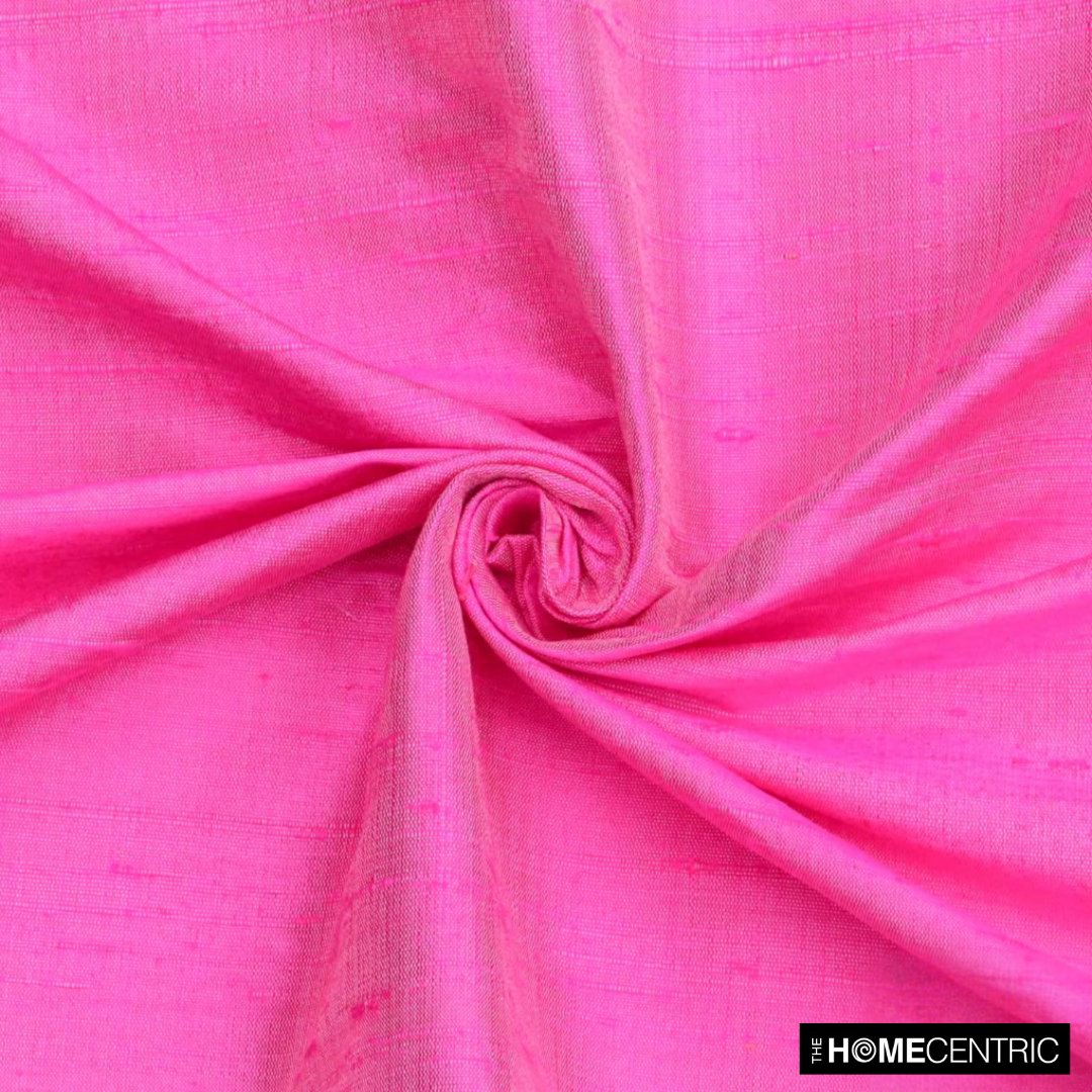 Bubblegum Pink 100% Pure Silk Fabric By The Yard