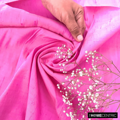 Bubblegum Pink 100% Pure Silk Dupioni Fabric By The Yard