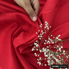 Blood Red 100% Pure Silk Dupioni Fabric By The Yard