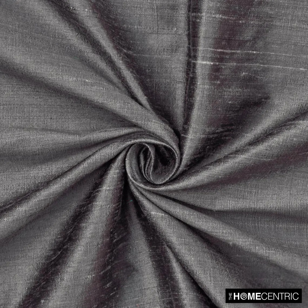 Charcoal Gray 100% Pure Silk Fabric By The Yard