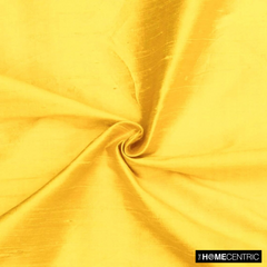 Bright Yellow 100% Pure Silk Fabric By The Yard