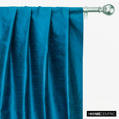 Peacock Blue Art Silk / Faux Silk Fabric By The Yard