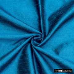 Peacock Blue Art Silk / Faux Silk Fabric By The Yard