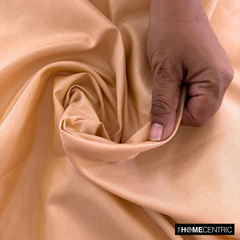 Melon Orange Art Silk / Faux Silk Fabric By The Yard