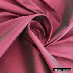 Green And Fuchsia Art Silk / Faux Silk Fabric By The Yard