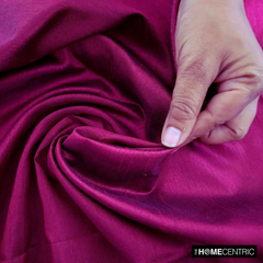 Boysenberry Purple Art Silk / Faux Silk Fabric By The Yard