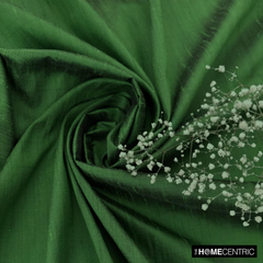 Dark Moss Green Silk Dupioni Fabric By The Yard