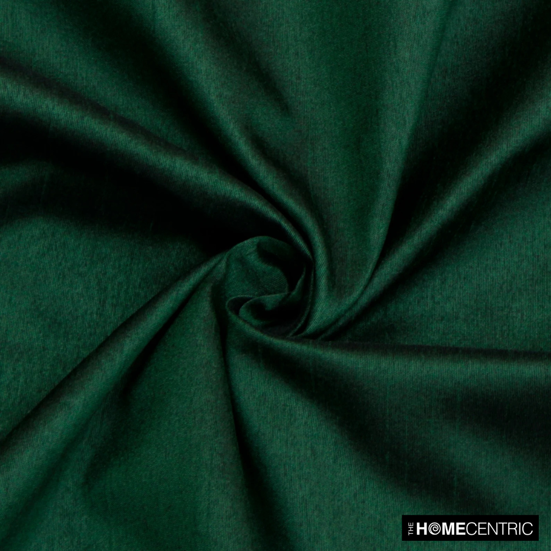 Bottle Green Faux Silk Fabric By The Yard