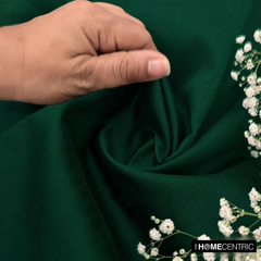 Bottle Green Art Silk / Faux Silk Fabric By The Yard