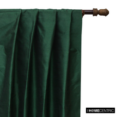 Bottle Green Art Silk / Faux Silk Fabric By The Yard