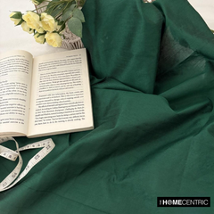 Dark Emerald Green Art Silk / Faux Silk Fabric By The Yard