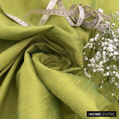 Apple Green Art Silk / Faux Silk Fabric By The Yard