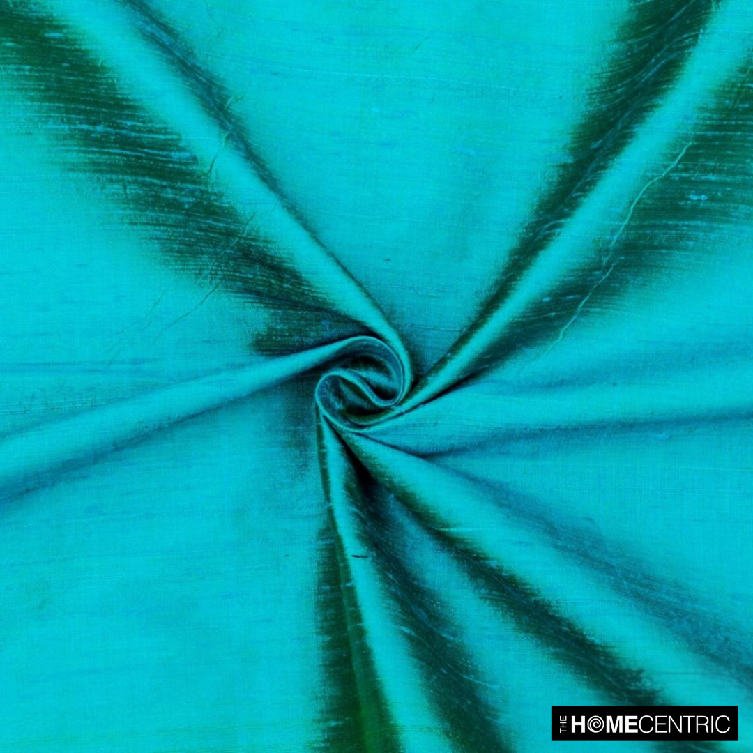 Turquoise Green 100% Pure Silk Fabric By The Yard