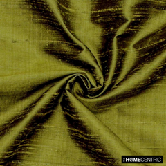 Olive Green 100% Pure Silk Fabric By The Yard