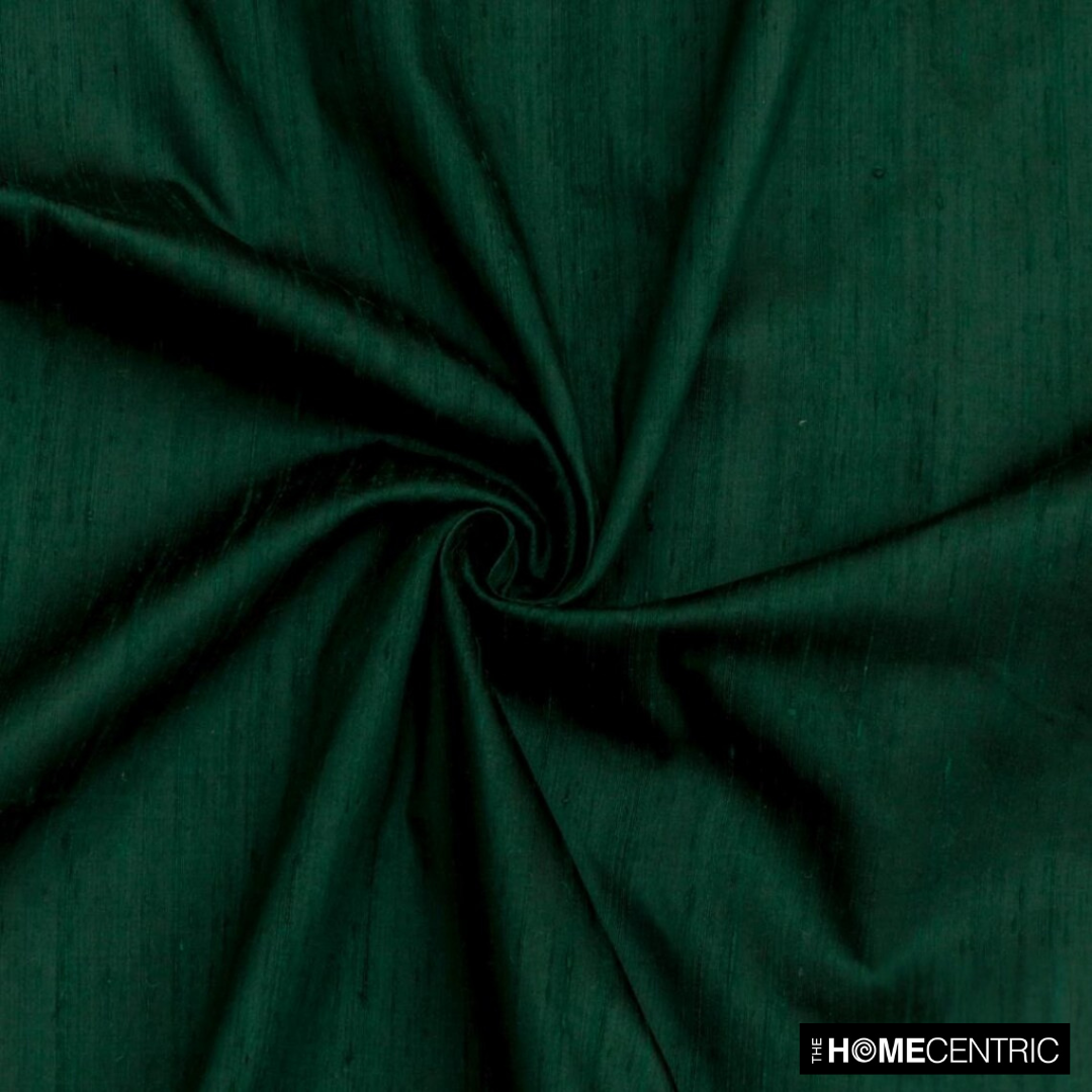 Bottle Green 100% Pure Silk Fabric By The Yard