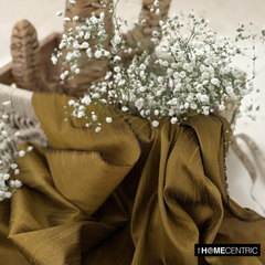 Dark Gold Art Silk/Faux Silk Fabric by the Yard