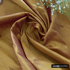 Gold And Purple Art Silk / Faux Silk Fabric By The Yard