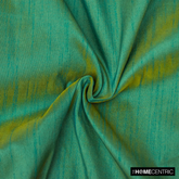 Aqua And Yellow Faux Silk Fabric By The Yard