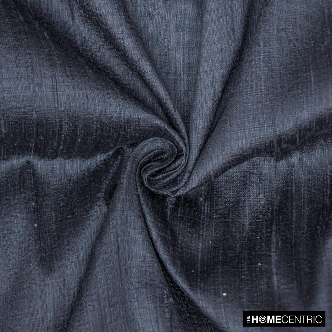 Midnight Blue 100% Pure Silk Fabric By The Yard