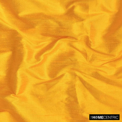 Bright Saffron Yellow 100% Pure Silk Dupioni Fabric By The Yard