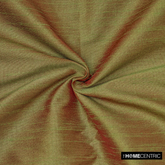 Green And Orange Faux Silk Fabric By The Yard