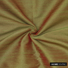 Green And Orange Faux Silk Fabric By The Yard