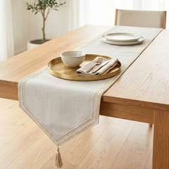 Eleganza - Ivory Jute Linen Decorative Table Runner