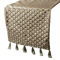 Crystal Gazer - Gold Silk Decorative Table Runners