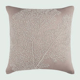 Pearl Shrub - Mocha Cotton Linen Throw Pillow Cover