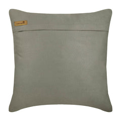 Silver Leather Strokes - Silver Faux Leather Throw Pillow Cover