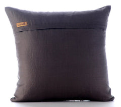 Pearl Aroma - Brown Cotton Linen Decorative Euro Sham