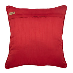 Stripe My Life - Red Silk Decorative Euro Sham