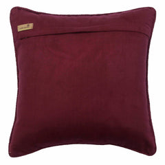 Berry Damask Galore - Burgundy Silk Decorative Euro Sham