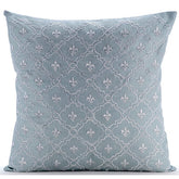French Nautical - Light Blue Art Silk Throw Pillow Cover