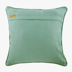 Morning Currents - Blue Jacquard Silk Decorative Euro Sham