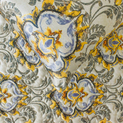 Damask Blaze - Jacquard Grey Decorative Bed Runner and Pillow Cover