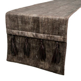Kayla Brown - Brown Suede Decorative Table Runner