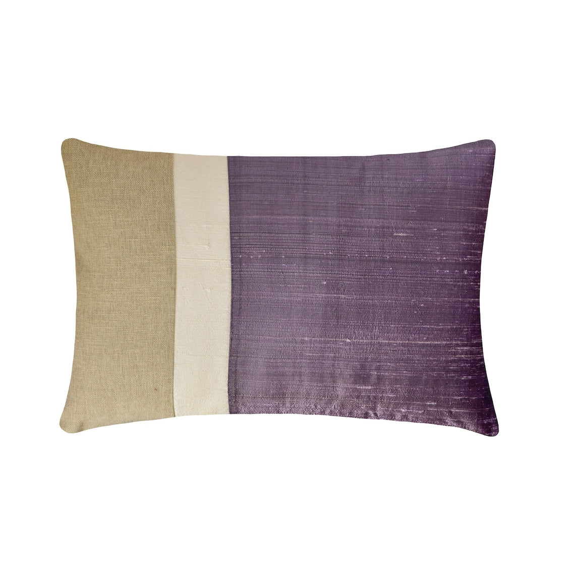 Purple Silk Essence Lumbar Pillow Cover