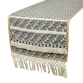 Nomad Lace - Grey Jacquard Decorative Table Runner