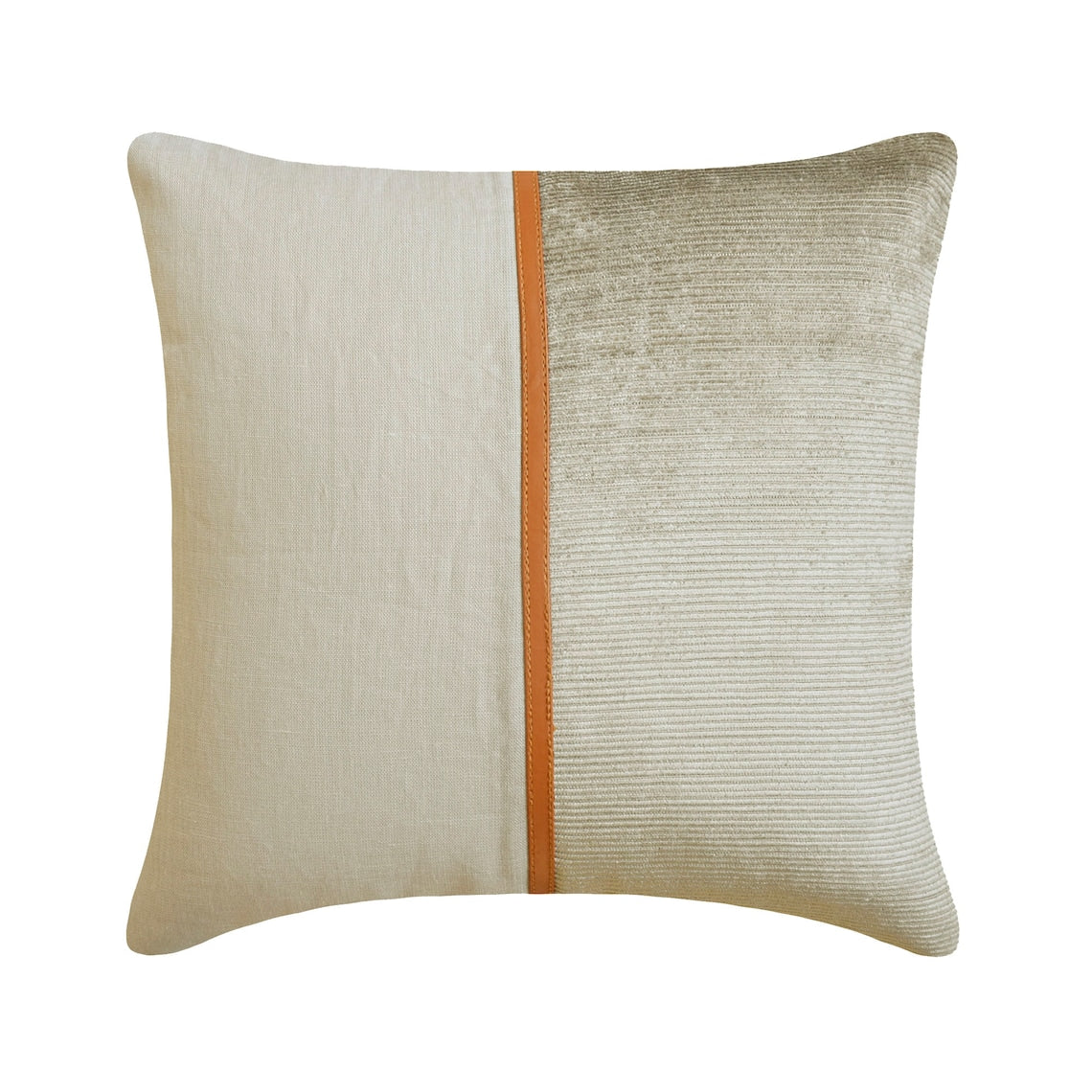 Cozy Cord Beige Throw Pillow Cover
