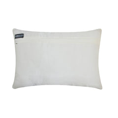 White Touch - White Art Silk Lumbar Pillow Cover