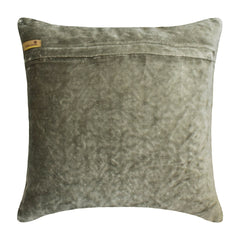 Crystal Contours - Grey Velvet Throw Pillow Cover