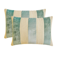 Swathe Ice - Blue Velvet Lumbar Pillow Cover