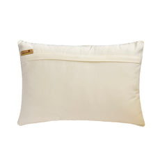 Gold Glint - Beige Suede Lumbar Pillow Cover