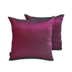 Fuchsia Green Luxury Throw Pillow Cover