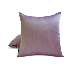 Cream Purple Luxury - Cream & Purple Silk Throw Pillow Cover Pack of 2