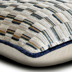 Brick Vista - Blue Velvet Lumbar Pillow Cover