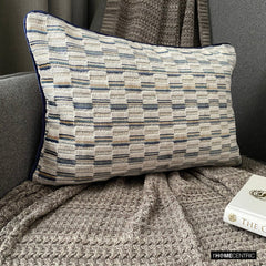 Brick Vista - Blue Velvet Lumbar Pillow Cover