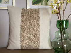 Linen Memories - Natural Beige Cotton Linen Throw Pillow Cover