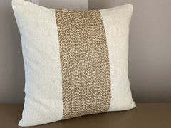 Linen Memories - Natural Beige Cotton Linen Throw Pillow Cover